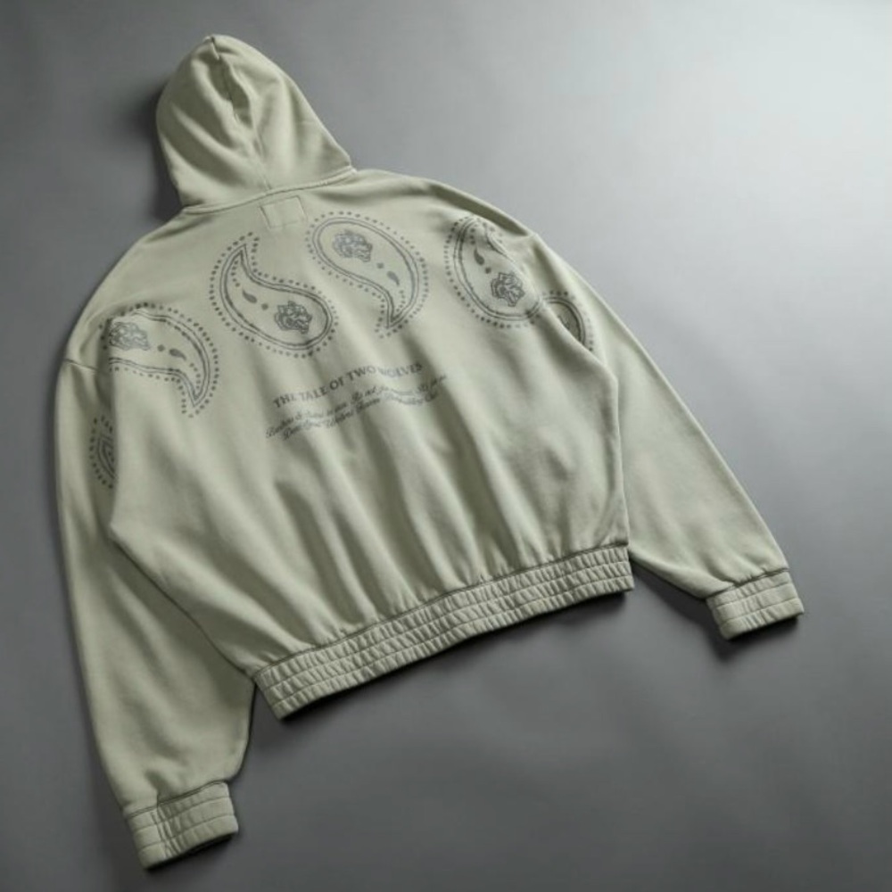 Darc Sport Hoodie, Southwest Paisley "Vintage Chambers" Zip Hoodie Cactus Gray
